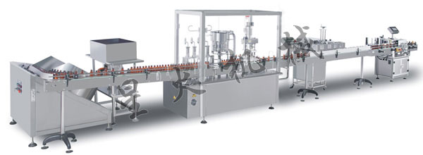 乳液灌裝旋蓋生產線